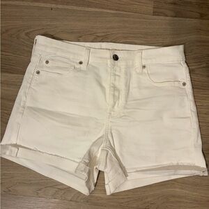 American Eagle Outfitters High Waist Cream Shorts